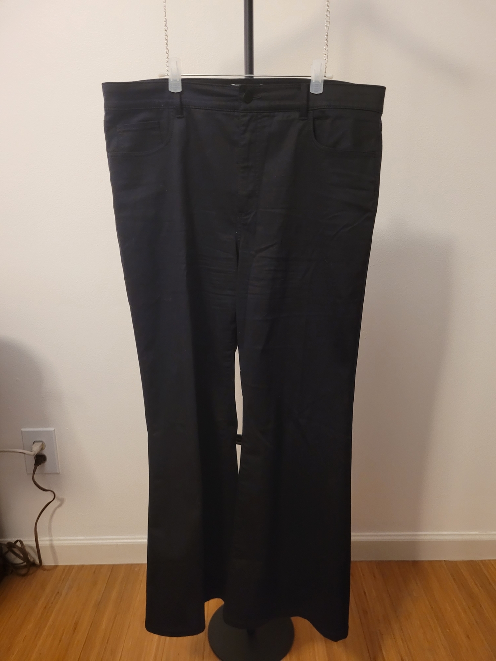 Ann Taylor Petite Black Straight-Leg Dress Pants